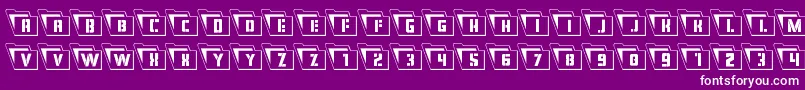 Eyesonlyoutcondleft Font – White Fonts on Purple Background