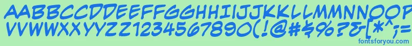 EvilgeniusBbBold Font – Blue Fonts on Green Background