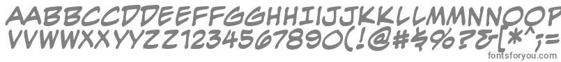 EvilgeniusBbBold-fontti – harmaat kirjasimet valkoisella taustalla