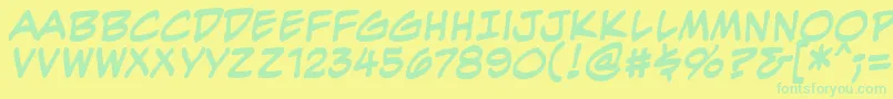 Шрифт EvilgeniusBbBold – зелёные шрифты на жёлтом фоне