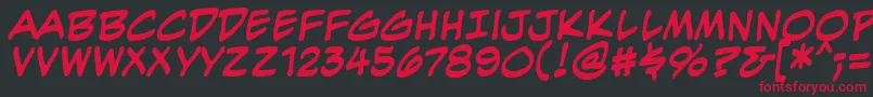 EvilgeniusBbBold Font – Red Fonts on Black Background