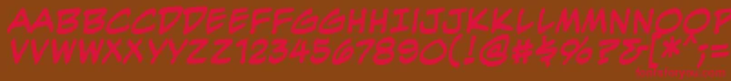 Шрифт EvilgeniusBbBold – красные шрифты на коричневом фоне