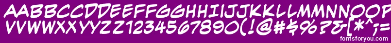 EvilgeniusBbBold Font – White Fonts on Purple Background