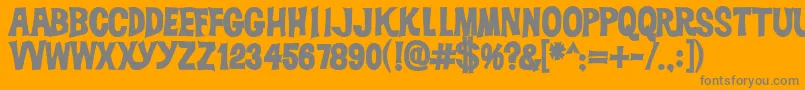 Dickvandykebold Font – Gray Fonts on Orange Background