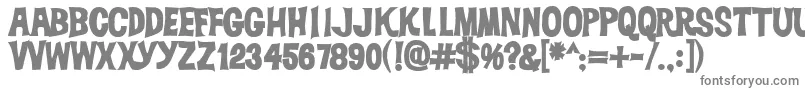 フォントDickvandykebold – 白い背景に灰色の文字