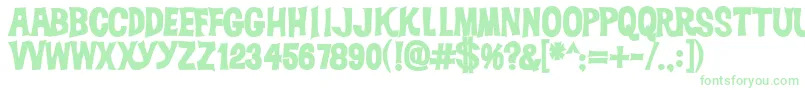 Dickvandykebold-Schriftart – Grüne Schriften