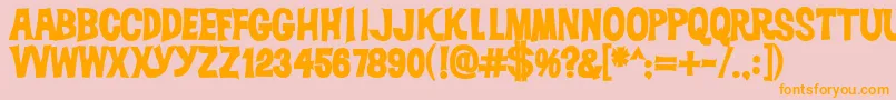 Dickvandykebold Font – Orange Fonts on Pink Background