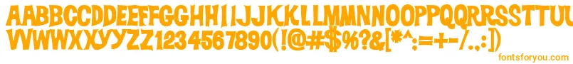 Dickvandykebold Font – Orange Fonts on White Background