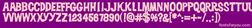 Dickvandykebold Font – Pink Fonts on Purple Background