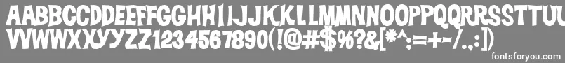 フォントDickvandykebold – 灰色の背景に白い文字