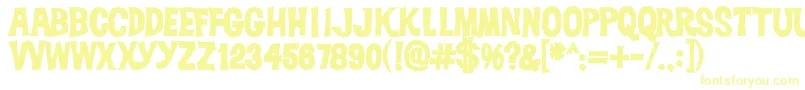 Dickvandykebold Font – Yellow Fonts on White Background