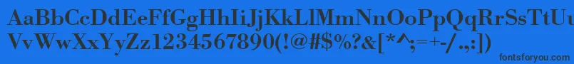 Urwbodonitmedwid Font – Black Fonts on Blue Background