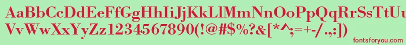 Urwbodonitmedwid Font – Red Fonts on Green Background
