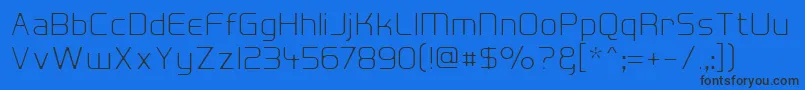 HallFeticaDecompose Font – Black Fonts on Blue Background