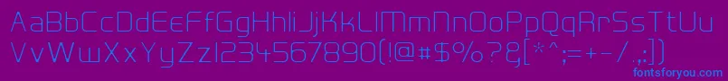 HallFeticaDecompose Font – Blue Fonts on Purple Background