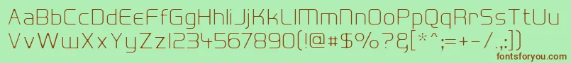 HallFeticaDecompose Font – Brown Fonts on Green Background