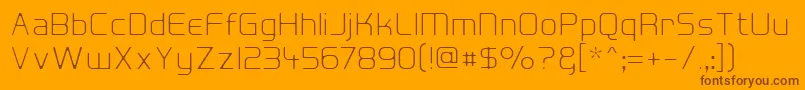 HallFeticaDecompose Font – Brown Fonts on Orange Background