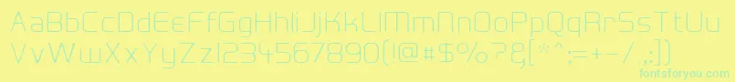 HallFeticaDecompose Font – Green Fonts on Yellow Background