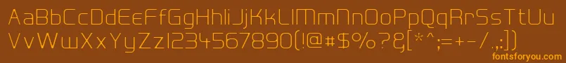 HallFeticaDecompose Font – Orange Fonts on Brown Background