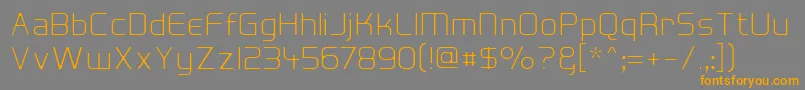 HallFeticaDecompose Font – Orange Fonts on Gray Background