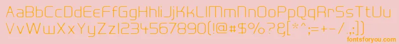 HallFeticaDecompose Font – Orange Fonts on Pink Background