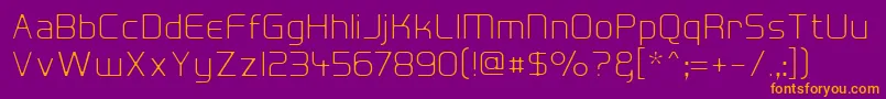 HallFeticaDecompose Font – Orange Fonts on Purple Background