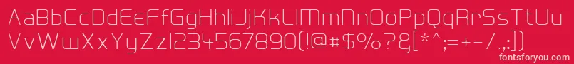 HallFeticaDecompose Font – Pink Fonts on Red Background
