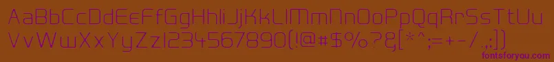 HallFeticaDecompose Font – Purple Fonts on Brown Background