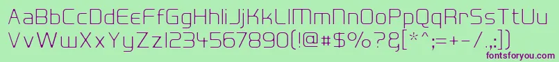 HallFeticaDecompose Font – Purple Fonts on Green Background