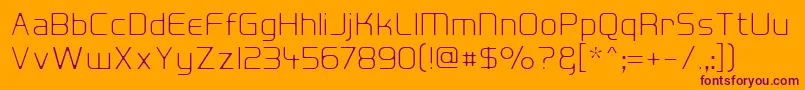 HallFeticaDecompose Font – Purple Fonts on Orange Background