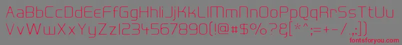 HallFeticaDecompose Font – Red Fonts on Gray Background