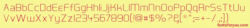 HallFeticaDecompose Font – Red Fonts on Yellow Background