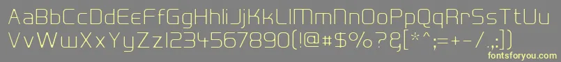 HallFeticaDecompose Font – Yellow Fonts on Gray Background