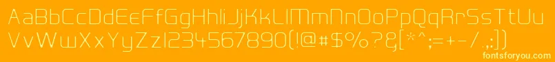 HallFeticaDecompose Font – Yellow Fonts on Orange Background