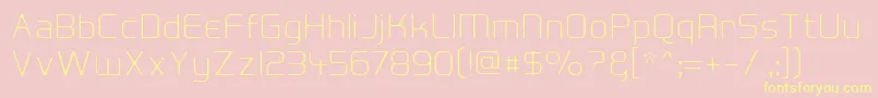 HallFeticaDecompose Font – Yellow Fonts on Pink Background