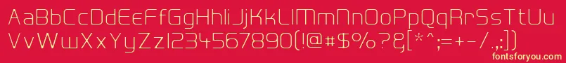 HallFeticaDecompose Font – Yellow Fonts on Red Background