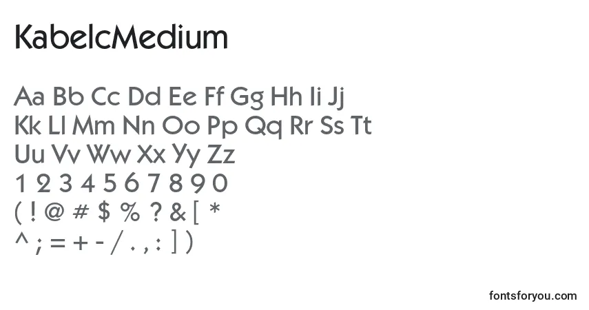 KabelcMedium-fontti – aakkoset, numerot, erikoismerkit
