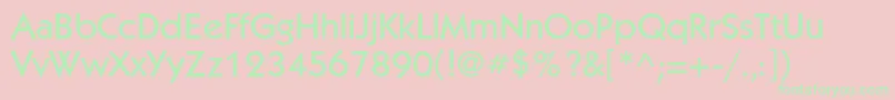 KabelcMedium Font – Green Fonts on Pink Background