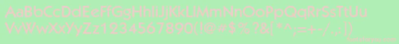 KabelcMedium-fontti – vaaleanpunaiset fontit vihreällä taustalla