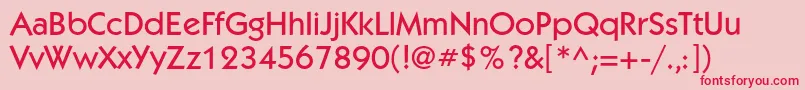 KabelcMedium Font – Red Fonts on Pink Background