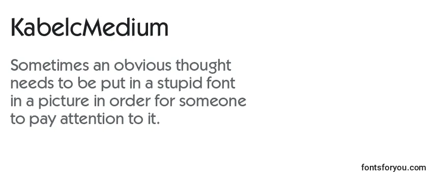 Review of the KabelcMedium Font
