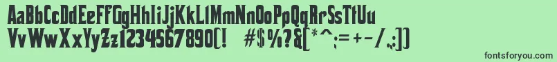 Corleonedue Font – Black Fonts on Green Background