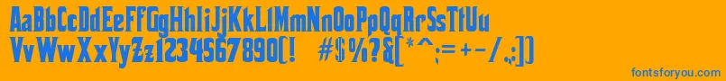Corleonedue Font – Blue Fonts on Orange Background