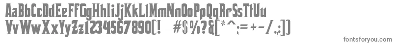 Corleonedue-fontti – harmaat kirjasimet valkoisella taustalla