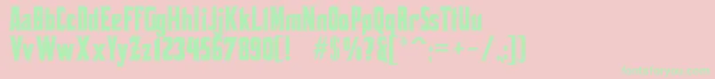 Corleonedue Font – Green Fonts on Pink Background