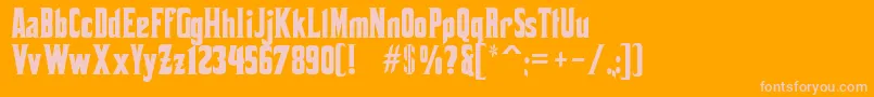 Corleonedue Font – Pink Fonts on Orange Background