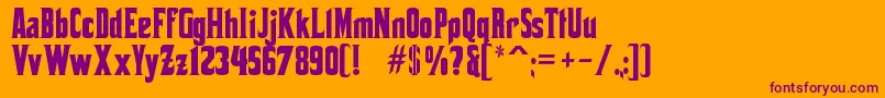 Corleonedue Font – Purple Fonts on Orange Background