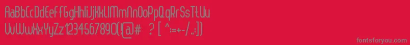 ThorupSansBold Font – Gray Fonts on Red Background