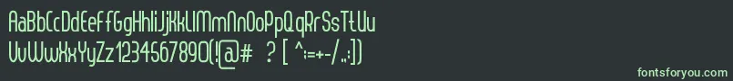 ThorupSansBold Font – Green Fonts on Black Background