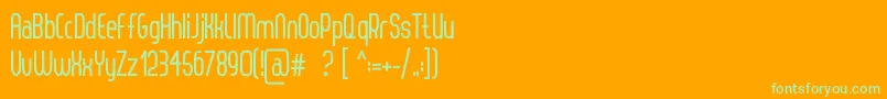ThorupSansBold-fontti – vihreät fontit oranssilla taustalla